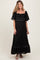 Black Wide Sleeve Maternity Maxi Dress