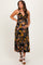 Black Floral Lace Inset Maternity Midi Dress