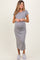 Heather Gray Basic Crewneck Maternity Midi Dress