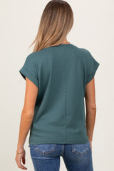 Olive Rolled Short Sleeve Maternity Tee