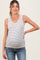 Navy Striped Knit V-Neck Maternity Tank Top