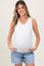 Ivory Basic V-Neck Maternity Tank Top