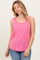 Fuchsia Heather Scoop Neck Tank Top