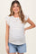 Black Dotted Stripe Ruffle Sleeve Maternity Top