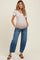 Blue Vintage Wash Ankle Straight Leg Maternity Jeans