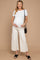 Ivory Ankle Wide Leg Maternity Jeans