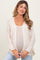 White Knit Open Front Maternity Cardigan