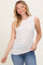 Ivory/Beige Stripe Knitted Tank Top