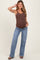 Blue Lightly Distressed Maternity Wide Leg Jeans