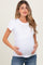 White Classic Crewneck Maternity T-Shirt