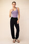 Black Drawstring Jogger Pants