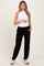 Black Drawstring Maternity Jogger Pants