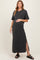 Black Short Sleeve Knit T-Shirt Maternity Maxi Dress