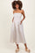 Cream Tube Striped Black Smocking Maternity Maxi Dress