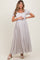 Cream Floral Lace Trim Maternity Maxi Dress