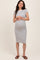 White/Black Asymmetrical Ruched T-Shirt Maternity Dress