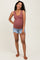 Light Blue Distressed Fringe Hem Maternity Jean Shorts