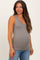 Taupe Sleeveless Fitted Maternity Tank Top