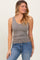Taupe Sleeveless Fitted Tank Top