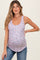 Light Pink Floral Button Front Maternity Tank Top