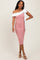 Mauve Coloblock One Shoulder Draped Midi Dress