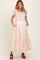 Cream Embroidered Ruffle Tiered Apron Maternity Dress