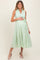 Mint Green Sleeveless Linen Blend Maternity Midi Shirt Dress