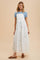 White Embroidered Floral Skirtall