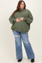 Blue Ripped Knee Wide Leg Maternity Plus Jeans
