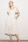 Ivory Floral Smocked Flutter Sleeve Midi Dress