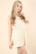 Cream Knit Sleeveless Sweater Shorts Set