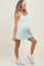 Light Aqua Tennis Racerback Maternity Romper Dress