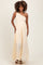 Cream Smocked One Shoulder Maternity Maxi Dress