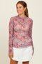 Mauve Floral Lace Long Sleeve Top
