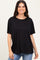 Black Relaxed Fit Short Sleeve Tee