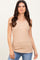 Camel Ribbed Contrast Stitch Tank Top