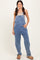 Light Blue Wash Rolled Cuff Denim Overalls