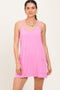 Pink Racerback Romper Dress