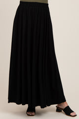 Black  Maternity Maxi Skirt