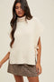 Cream Turtleneck Sweater Vest