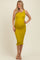 Olive Smocked Sleeveless Ruffle Hem Maternity Fitted Dress