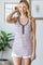 Light Pink Striped Button Front Tank Top