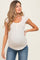Beige Jacquard Button Front Maternity Short Sleeve Top