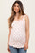 Peach Ditsy Floral Lace-Trim Maternity Tank Top