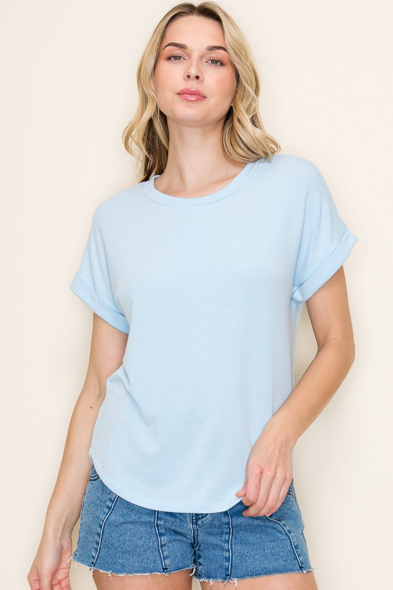 Light Blue French Terry Top