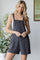 Charcoal Floral Ribbed Romper