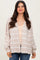 Taupe Striped Oversized Cardigan