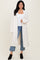 Ivory Ribbed Chunky Knit Long Oversized Cardigan