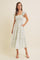 Jade Elegant Chiffon Floral Smocked Midi Dress