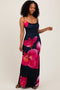 Black Floral Sleeveless Maxi Dress